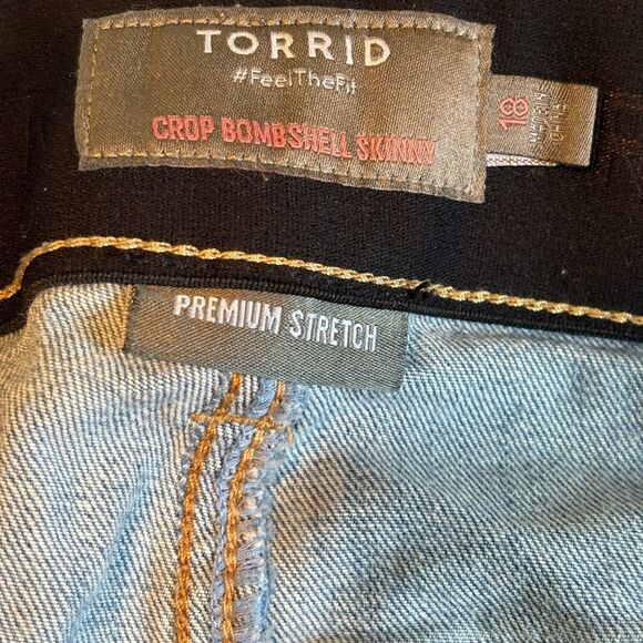 Torrid Womens Bombshell Skinny Crop Jeans Size 18 Stretch Distressed Casual Edgy - Picture 8 of 10